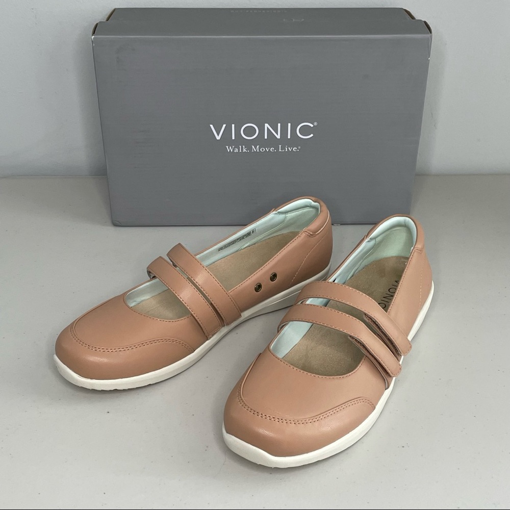 Vionic Cala Tan Mary Janes comfort size 9.5